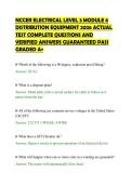 NCCER ELECTRICAL LEVEL 3 MODULE 6&NewLine;DISTRIBUTION EQUIPMENT 2026 ACTUAL&NewLine;TEST COMPLETE QUESTIONS AND&NewLine;VERIFIED ANSWERS GUARANTEED PASS&NewLine;GRADED A&plus;