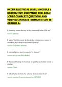 NCCER ELECTRICAL LEVEL 3 MODULE 6&NewLine;DISTRIBUTION EQUIPMENT 2026 EXAM&NewLine;SCRIPT COMPLETE QUESTIONS AND&NewLine;VERIFIED ANSWERS PREMIUM STUDY SET&NewLine;GRADED A&plus;