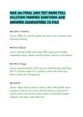 MAE 284 FINAL UAH TEST BANK FULL&NewLine;SOLUTION VERIFIED QUESTIONS AND&NewLine;ANSWERS GUARANTEED TO PASS&NewLine;