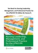 TEST BANK FOR Nursing Leadership&comma; Management&comma; and Professional Practice for the LPN&sol;LVN Seventh Edition&NewLine;by Tamara R&period; Dahlkemper &vert;&vert; ISBN&colon; 978-1719641487 &vert;&vert; ALL CHAPTERS COVERED &vert;&vert;