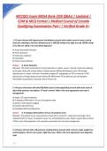 MCCQE1 exam &OpenCurlyDoubleQuote;Medical Council of Canada Qualifying Examination