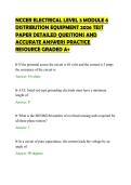 NCCER ELECTRICAL LEVEL 3 MODULE 6&NewLine;DISTRIBUTION EQUIPMENT 2026 TEST&NewLine;PAPER DETAILED QUESTIONS AND&NewLine;ACCURATE ANSWERS PRACTICE&NewLine;RESOURCE GRADED A&plus;