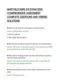 MARYVILLE NURS 615 EXAM 2026&NewLine;COMPREHENSIVE ASSESSMENT&NewLine;COMPLETE QUESTIONS AND VERIFIED&NewLine;SOLUTIONS&NewLine;