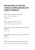 MARYVILLE NURS 615 GUIDE 2026&NewLine;COMPLETE LEARNING RESOURCE WITH&NewLine;CORRECT ANSWER SET