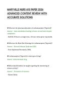 MARYVILLE NURS 615 PAPER 2026&NewLine;ADVANCED CONTENT REVIEW WITH&NewLine;ACCURATE SOLUTIONS
