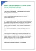 Written Combined O&P Prep &ndash; Prosthetics Exam with verified detailed solutions