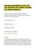 NGN HESI OB MATERNITY ACTUAL TEST&NewLine;2026 QUESTIONS AND CORRECT ANSWERS&NewLine;FULL REVIEW GRADED A&plus;