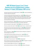 NURS-302 Medical Surgical- Exam 2 &vert; Actual Questions and correct Detailed Answers complete Solutions &vert; A&plus; Graded &vert; 2026 Updates &vert; 100&percnt; correct