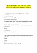 ABC WASTEWATER LEVEL 3 - ACTIVATED SLUDGE QUESTIONS WITH CORRECT ANSWERS 2025-2026