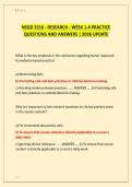 NSGD 3216 - RESEARCH - WEEK 1-4 PRACTICE &NewLine;QUESTIONS AND ANSWERS &vert; 2026 UPDATE