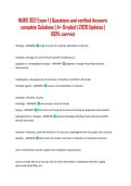 NURS 302 Exam 1 &vert; Questions and verified Answers complete Solutions &vert; A&plus; Graded &vert; 2026 Updates &vert; 100&percnt; correct