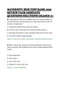 MATERNITY HESI TEST BANK 2026&NewLine;REVIEW PACK COMPLETE&NewLine;QUESTIONS SOLUTIONS GRADED A&plus;