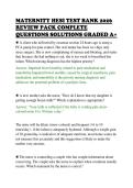 MATERNITY HESI TEST BANK 2026&NewLine;REVIEW PACK COMPLETE&NewLine;QUESTIONS SOLUTIONS GRADED A&plus;