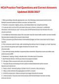 HCA Practice Test Questions and Correct Answers Updated 2026&sol;2027