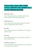 PSYC210 FINAL EXAM SCRIPT PAPER&NewLine;ACTUAL QUESTIONS AND ANSWERS FULLY&NewLine;SOLVED PREMIUM RESOURCE