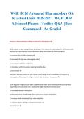 WGU D116 Advanced Pharmacology OA & Actual Exam 2026&sol;2027 &vert; WGU D116 Advanced Pharm &vert; Verified Q&A &vert; Pass Guaranteed - A&plus; Graded