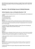 HCR 240 Final Exam Actual Questions and Answers&colon; A Complete Practice Test Bank with Detailed&NewLine;Rationales for Every Question to Help You Pass Pathophysiology and Earn Your A&plus; Grade on the&NewLine;First Attempt&period;