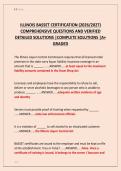 ILLINOIS BASSET CERTIFICATION &lpar;2026&sol;2027&rpar; &NewLine;COMPREHENSIVE QUESTIONS AND VERIFIED &NewLine;DETAILED SOLUTIONS &vert;COMPLETE SOLUTIONS &vert;A&plus; &NewLine;GRADED
