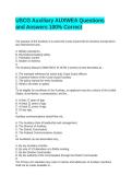 USCG Auxiliary AUXWEA Questions and Answers 100&percnt; Correct