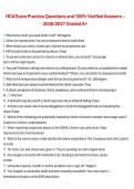 HCA Exam Practice Questions and 100&percnt; Verified Answers &ndash; 2026&sol;2027 Graded A&plus; 