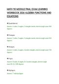 MATH 110 MODULE FINAL EXAM LEARNING&NewLine;WORKBOOK 2026 ALGEBRA FUNCTIONS AND&NewLine;EQUATIONS&NewLine;