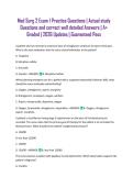 Med Surg 2 Exam 1 Practice Questions &vert; Actual study Questions and correct well detailed Answers &vert; A&plus; Graded &vert; 2026 Updates &vert; Guaranteed Pass