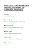 MATH 110 MODULE FINAL EXAM REVISION&NewLine;HANDBOOK 2026 GRAPHING AND&NewLine;MATHEMATICAL APPLICATIONS&NewLine;