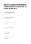 MATH 225N WEEK 4 COMPREHENSIVE STUDY&NewLine;GUIDE 2026 MATHEMATICAL CONCEPTS AND&NewLine;PROBLEM SOLVING SKILLS&NewLine;