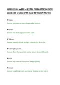 MATH 225N WEEK 4 EXAM PREPARATION PACK&NewLine;2026 KEY CONCEPTS AND REVISION NOTES