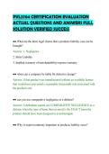 PVL3704 CERTIFICATION EVALUATION&NewLine;ACTUAL QUESTIONS AND ANSWERS FULL&NewLine;SOLUTION VERIFIED SUCCESS