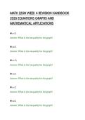 MATH 225N WEEK 4 REVISION HANDBOOK&NewLine;2026 EQUATIONS GRAPHS AND&NewLine;MATHEMATICAL APPLICATIONS&NewLine;