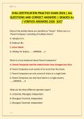 CHIA CERTIFICATION PRACTICE EXAM 2026 &vert; ALL &NewLine;QUESTIONS AND CORRECT ANSWERS &vert; GRADED A&plus; &NewLine;&vert; VERIFIED ANSWERS 2026  2027