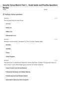 Security Forces Block II Test 1 &ndash; Study Guide and Practice Questions Review