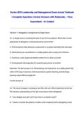 Evolve HESI Leadership and Management Exam Actual Testbank 2026&sol;2027 &vert; Complete Questions Correct Answers with Rationales &ndash; Pass Guaranteed - A&plus; Graded