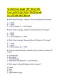 NEUROLOGY AANP CERTIFICATION EVALUATION 2026 QUESTIONS AND SOLUTIONS GRADED A