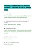RADT TEST PAPER QUESTIONS ANSWERS&NewLine;COMPLETE SOLUTION DETAILED REVIEW&NewLine;SHEET