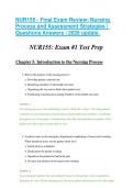 NUR155 - Final Exam Review&colon; Nursing Process and Assessment Strategies &vert; Questions Answers &vert; 2026 update&period;