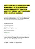 NURS 231 PATHOPHYSIOLOGY MODULE 8&NewLine;EXAM RENAL SYSTEM 2026 PORTAGE&NewLine;LEARNING EXAM SCRIPT COMPLETE&NewLine;QUESTIONS VERIFIED ANSWERS PREMIUM&NewLine;STUDY MATERIAL GRADED A&plus;