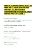 NURS 231 PATHOPHYSIOLOGY MODULE 8&NewLine;EXAM RENAL SYSTEM 2026 PORTAGE&NewLine;LEARNING EXAMINATION TEST&NewLine;COMPREHENSIVE QUESTIONS SOLUTIONS&NewLine;VERIFIED PREP KIT GRADED A&plus;
