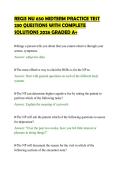 REGIS NU 650 MIDTERM PRACTICE TEST&NewLine;230 QUESTIONS WITH COMPLETE&NewLine;SOLUTIONS 2026 GRADED A&plus;