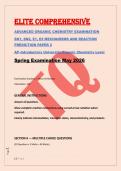 ELITE COMPREHENSIVE &NewLine;ADVANCED ORGANIC CHEMISTRY EXAMINATION &NewLine;SN1&comma; SN2&comma; E1&comma; E2 MECHANISMS AND REACTION &NewLine;PREDICTION PAPER 2 &NewLine;AP&ndash;Introductory University Organic Chemistry Level &NewLine;Spring Examination May 2026