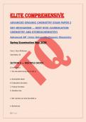 ELITE COMPREHENSIVE &NewLine;ADVANCED ORGANIC CHEMISTRY EXAM PAPER 2 &NewLine;SN1 MECHANISM &mdash; DEEP DIVE &lpar;CARBOCATION &NewLine;CHEMISTRY AND STEREOCHEMISTRY&rpar; &NewLine;Advanced AP &sol; Intro University Organic Chemistry &NewLine;Spring Examination May 2026