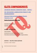 ELITE COMPREHENSIVE &NewLine;ADVANCED ORGANIC CHEMISTRY EXAM &mdash; PAPER 3 &NewLine;SN1 MECHANISM&colon; CARBOCATION STABILITY AND &NewLine;REARRANGEMENT &NewLine;Advanced Undergraduate &sol; Honors Organic &NewLine;Chemistry Level &NewLine;Spring Examination May 2026 