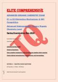 ELITE COMPREHENSIVE &NewLine;ADVANCED ORGANIC CHEMISTRY EXAM  &NewLine;E1 vs E2 Elimination Mechanisms & SN1 &NewLine;Competition &NewLine;Advanced Undergraduate &sol; Honors Organic &NewLine;Chemistry Level &NewLine;Spring Examination May 2026