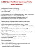 BASSET Exam &ndash; Study Guide Questions and Verified Answers 2026&sol;2027 Complete Exam Material