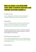 RNSG 1105 EXAM 3 2026 EXAM PREP&NewLine;STUDY SHEET ACCURATE QUESTIONS AND&NewLine;VERIFIED SOLUTIONS GRADED A&plus;