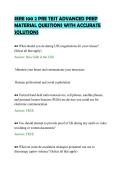 SERE 100 2 PRE TEST ADVANCED PREP&NewLine;MATERIAL QUESTIONS WITH ACCURATE&NewLine;SOLUTIONS