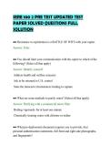 SERE 100 2 PRE TEST UPDATED TEST&NewLine;PAPER SOLVED QUESTIONS FULL&NewLine;SOLUTION