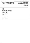 AQA AS MATH PAPER 2 MS  PREDICTED PAPER SUMMER JUNE 2026