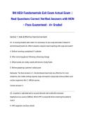 RN HESI Fundamentals Exit Exam Actual Exam 2026&sol;2027 &vert; Real Questions Correct Verified Answers with NGN &ndash; Pass Guaranteed - A&plus; Graded